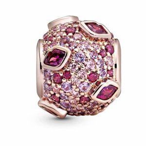 💞Pandora Rose Gold Kiss Pave Charm # 788702C01 - Retired